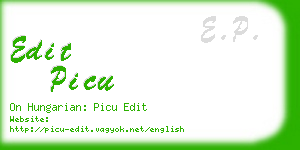 edit picu business card